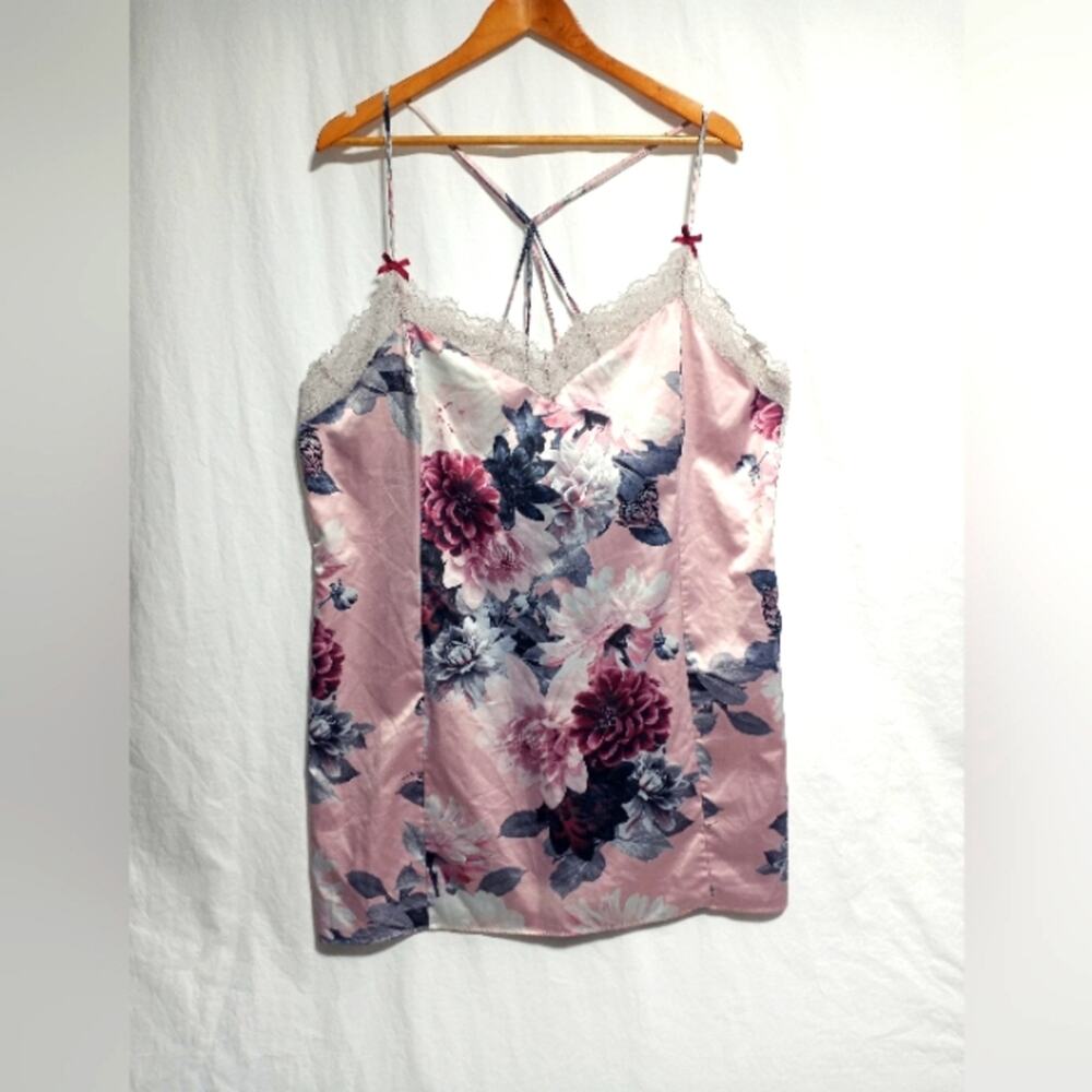 Cacique Pink Floral Lace Nightgown Size 22/24